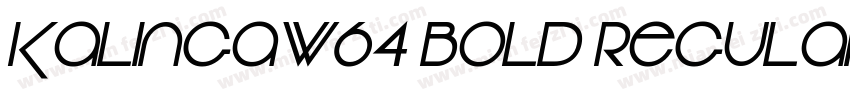 KalingaW64 Bold RegularVersion 11字体转换